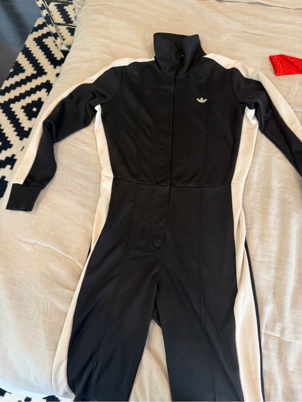 Adidas Original Ski Chic Jumpsuit with White Side Stripes - Picture 7 of 7